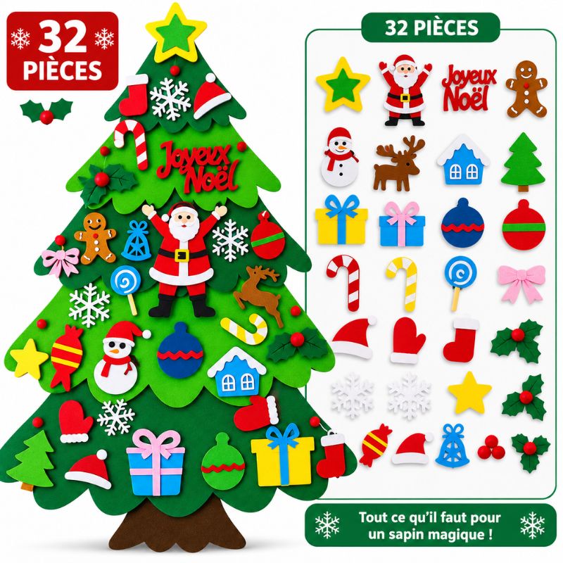 Sapin de Noël à Décorer en Feutrine | MonPetitSapin