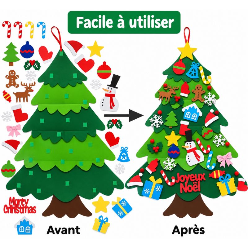 Sapin de Noël à Décorer en Feutrine | MonPetitSapin
