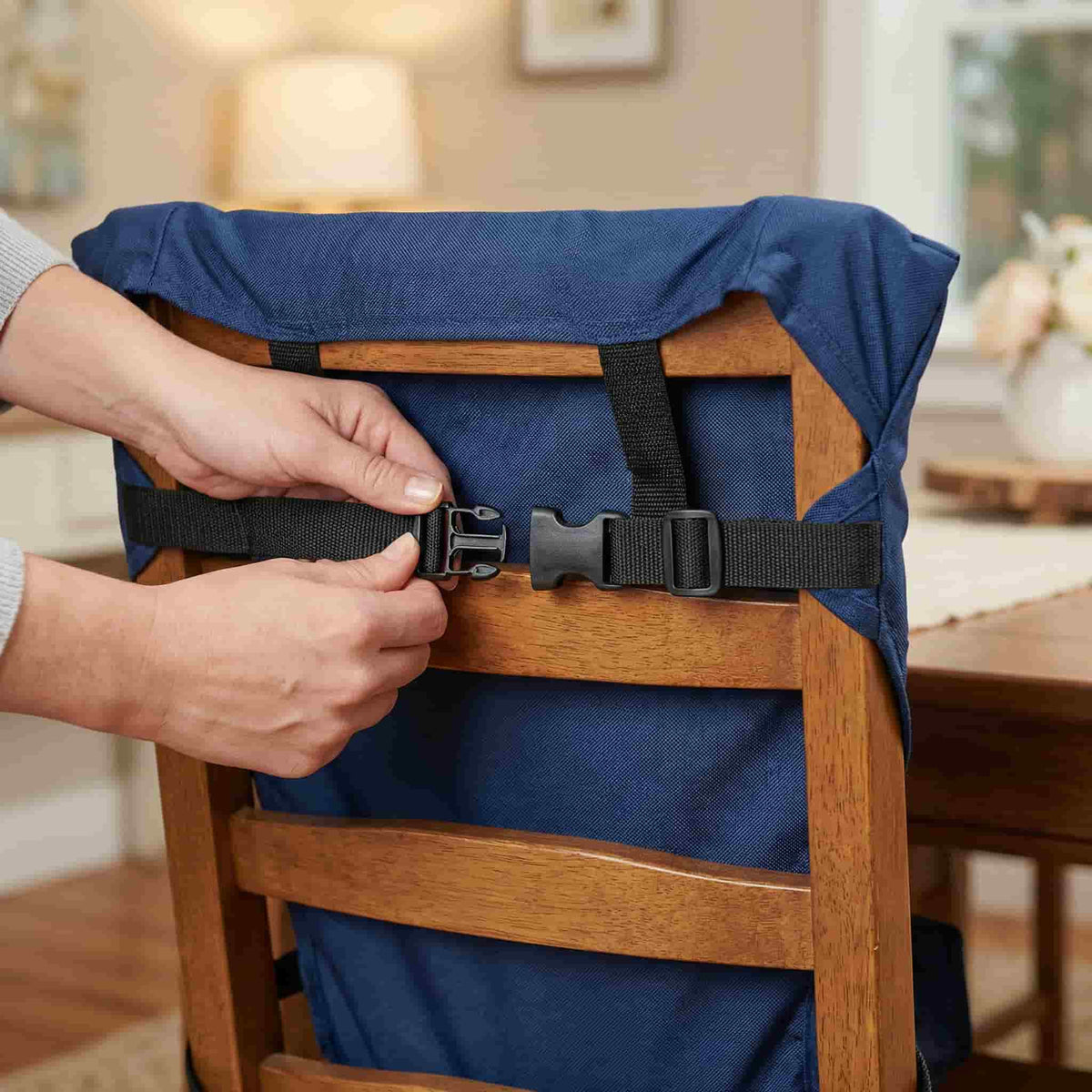 Harnais de Voyage Portable BabySafe (Harnais de Repas en Tissu Lavable)