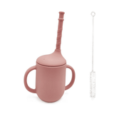 Gobelet d'apprentissage incassable SipSafe en silicone avec paille (sans BPA)