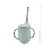 Gobelet d'apprentissage incassable SipSafe en silicone avec paille (sans BPA)