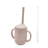 Gobelet d'apprentissage incassable SipSafe en silicone avec paille (sans BPA)