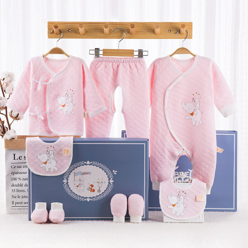 Ensemble de Bienvenue en Coton Pur pour Nouveau-né (Boîte Cadeau 22 Pièces)