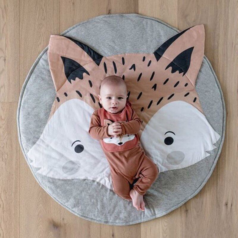 Tapis de Rampage en Coton Plush Nordique (Design Ludique)