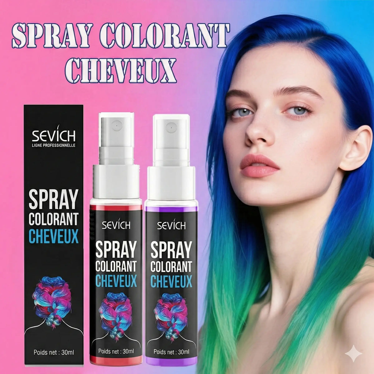 Spray Coloration Temporaire Cheveux