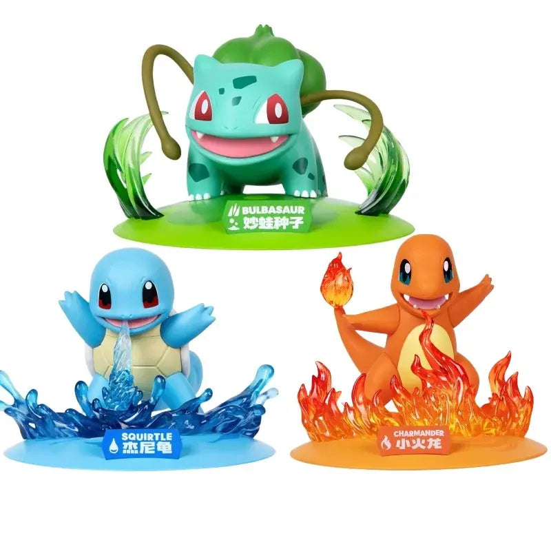 Figurine Starter Carapuce, Bulbizarre et Salamèche Figurine Pokemon
