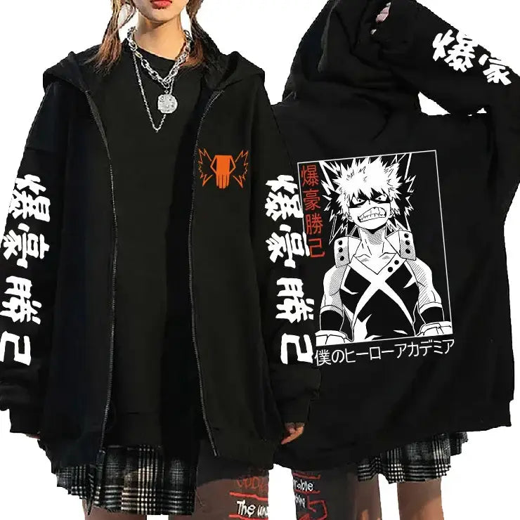 Sweatshirt capuche Oversize Katsuki Bakugo