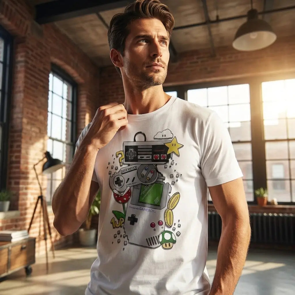 T-shirt Console Rétro Gaming