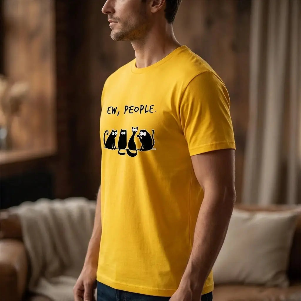 T-shirt Chat Amusant Coton