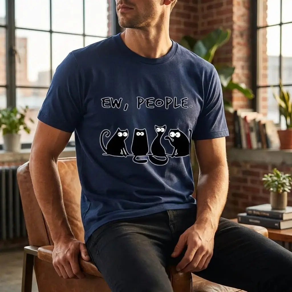 T-shirt Chat Amusant Coton