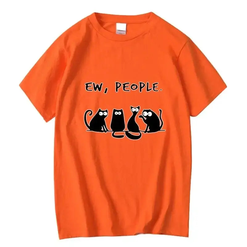 T-shirt Chat Amusant Coton