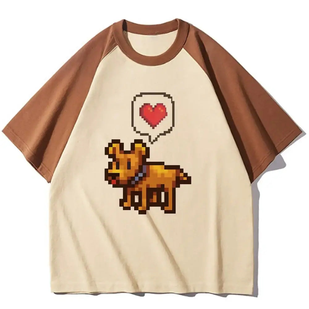 T-shirt Chien Coeur Pixel