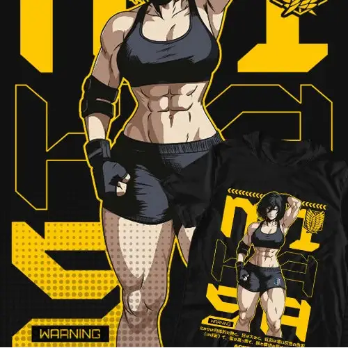 T-shirt Coton Anime Attaque des Titans Mme Ackerman