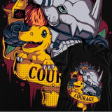 T-shirt Coton Anime Digimon Courage