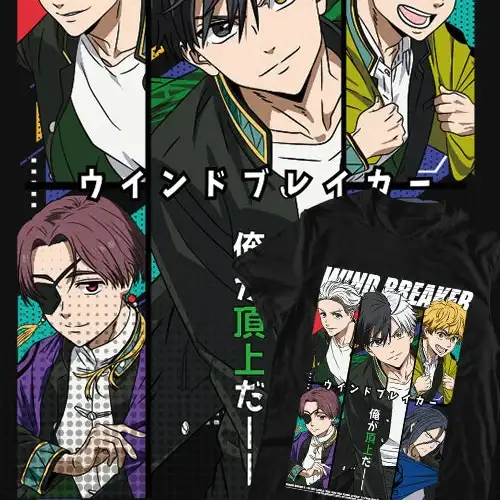 T-shirt Coton Anime Wind Breaker