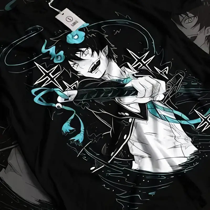 T-shirt Coton Blue Exorcist Rin Okumura