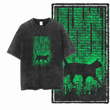 T-shirt Coton Chat Matrix