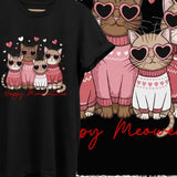 T-Shirt Coton Famille Chats