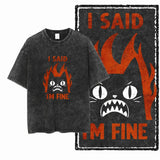 T-shirt Coton Humour Chat