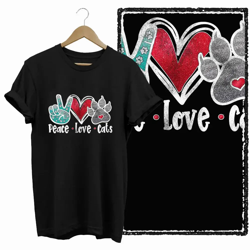 T-shirt Coton Love Cat