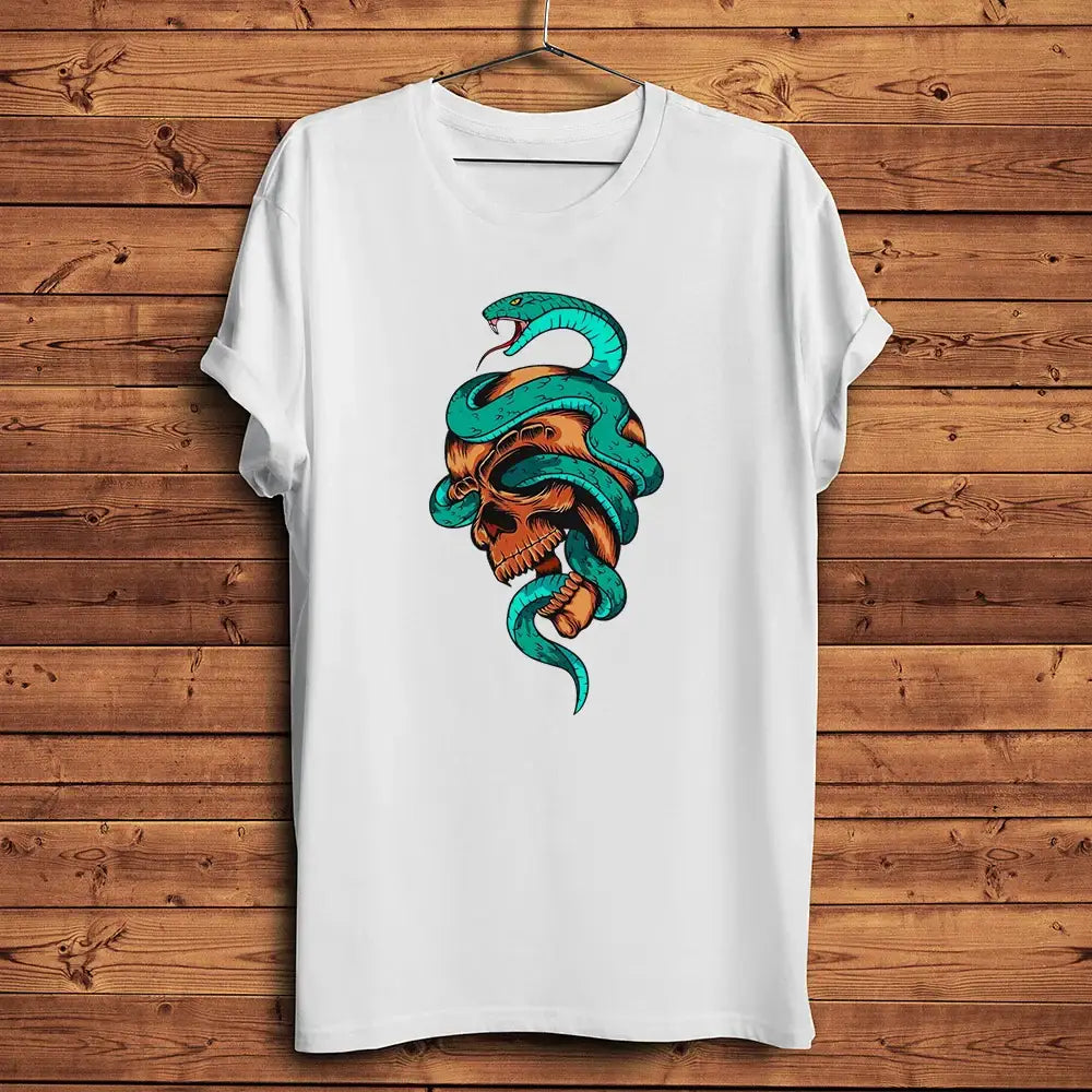 T-shirt Crane Squelette Serpent