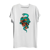 T-shirt Crane Squelette Serpent