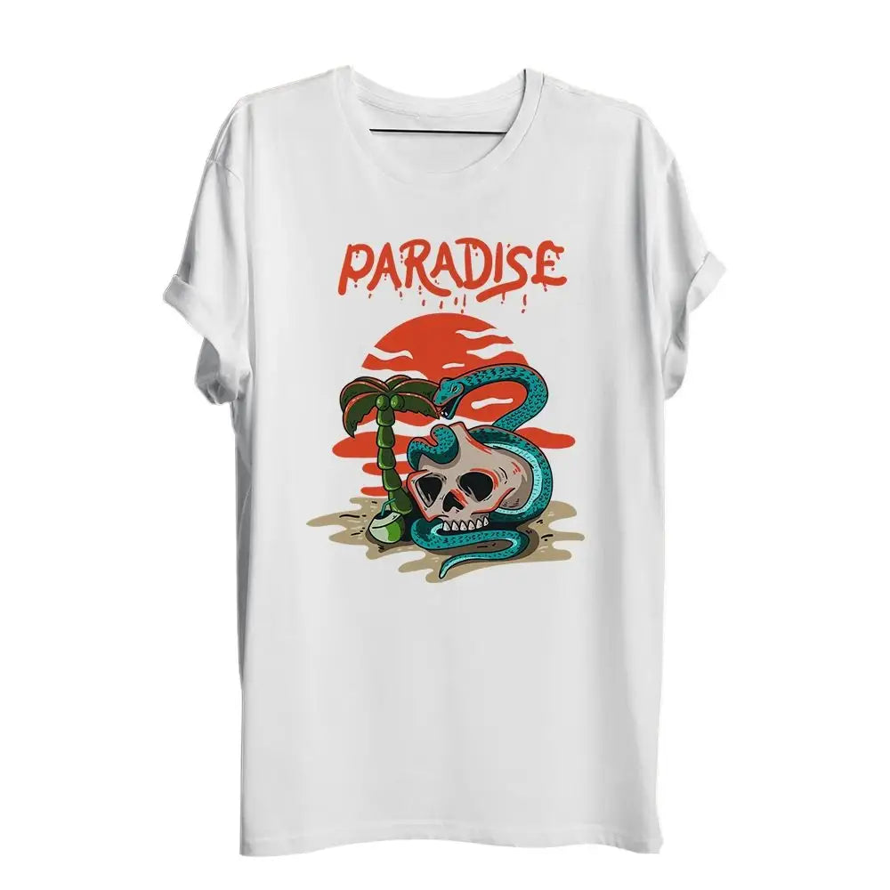 T-shirt Crane Squelette Serpent