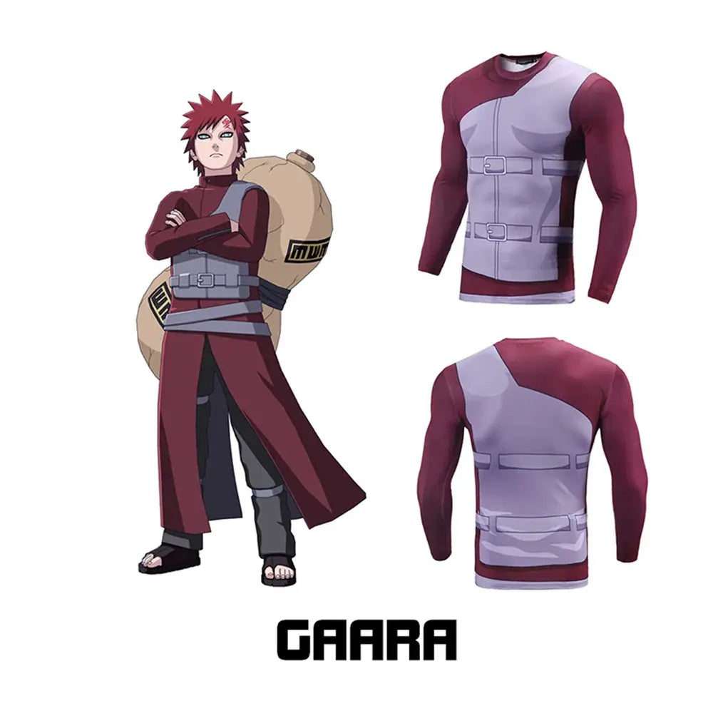 T-Shirt de cosplay 3d imprimé Gaara Naruto Shippuden