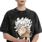 T-Shirt délavé Luffy Nika Gear 5 One Piece