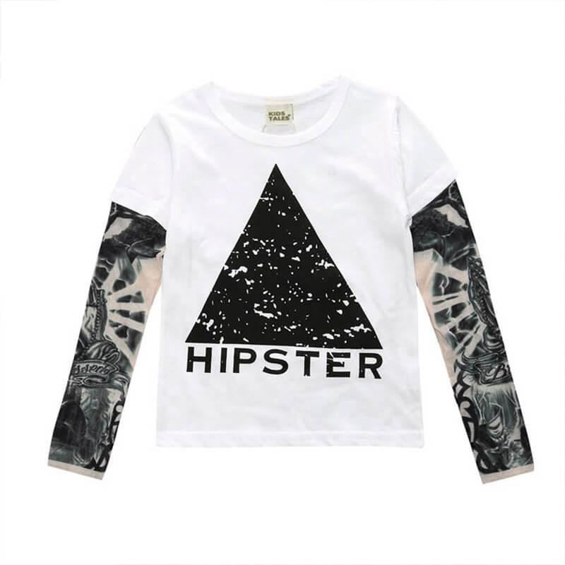 T-shirt manche longue effet tatouage enfant