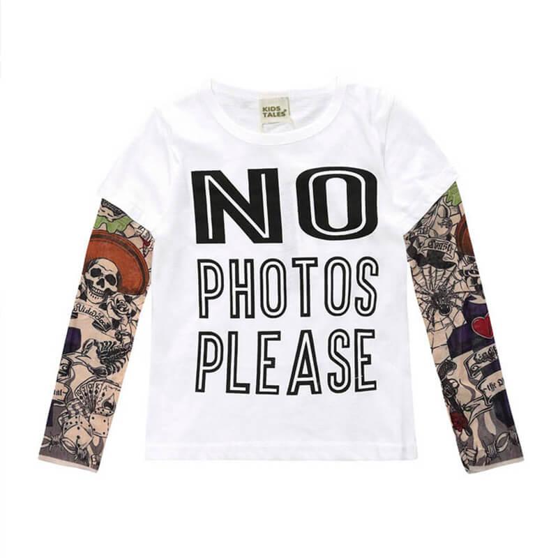 T-shirt manche longue effet tatouage enfant
