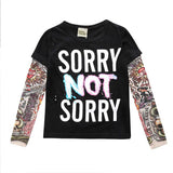 T-shirt manche longue effet tatouage enfant