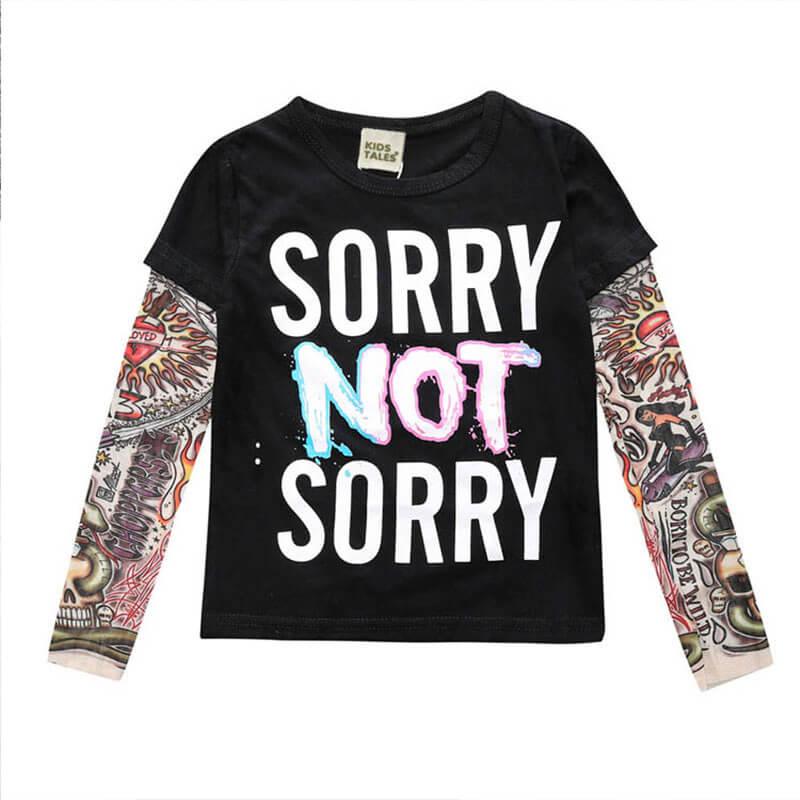 T-shirt manche longue effet tatouage enfant