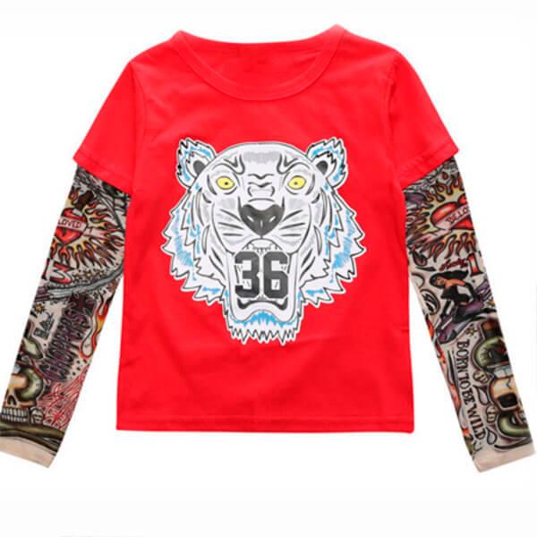 T-shirt manche longue effet tatouage enfant