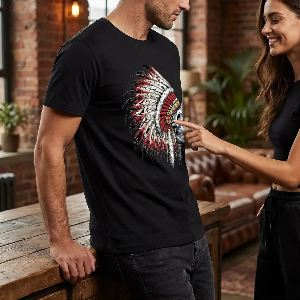 T-shirt Coton Crâne indien
