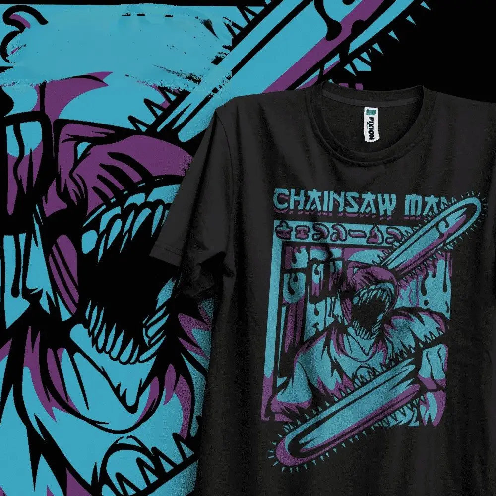 T-shirt Noir Anime Chainsawman