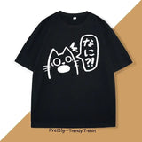 T-shirt Unisexe Anime Cat Drink