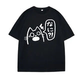 T-shirt Unisexe Anime Cat Drink