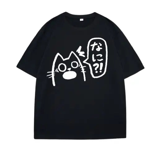 T-shirt Unisexe Anime Cat Drink