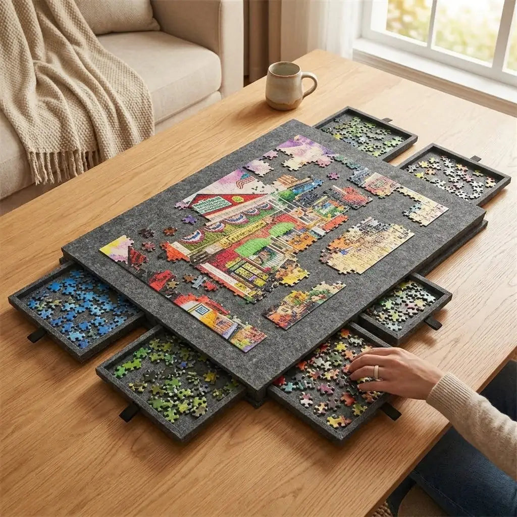 Table de rangement pour puzzles