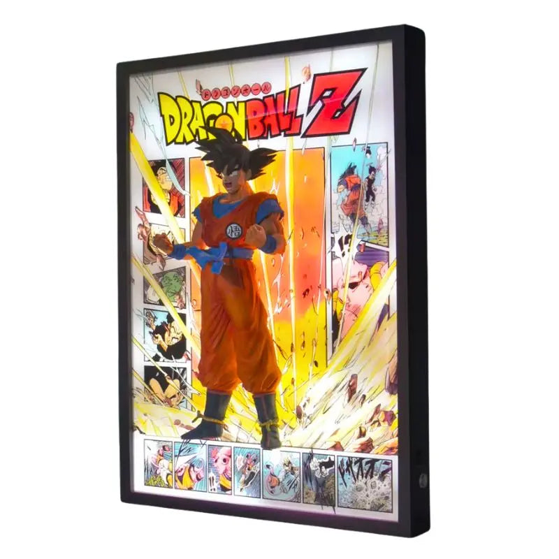 Tableau 3D Led avec figurine Goku Décoration Dragon Ball Z