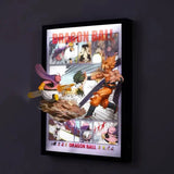 Tableau 3D Led avec figurine Goku vs Super Buu Décoration Dragon Ball Z
