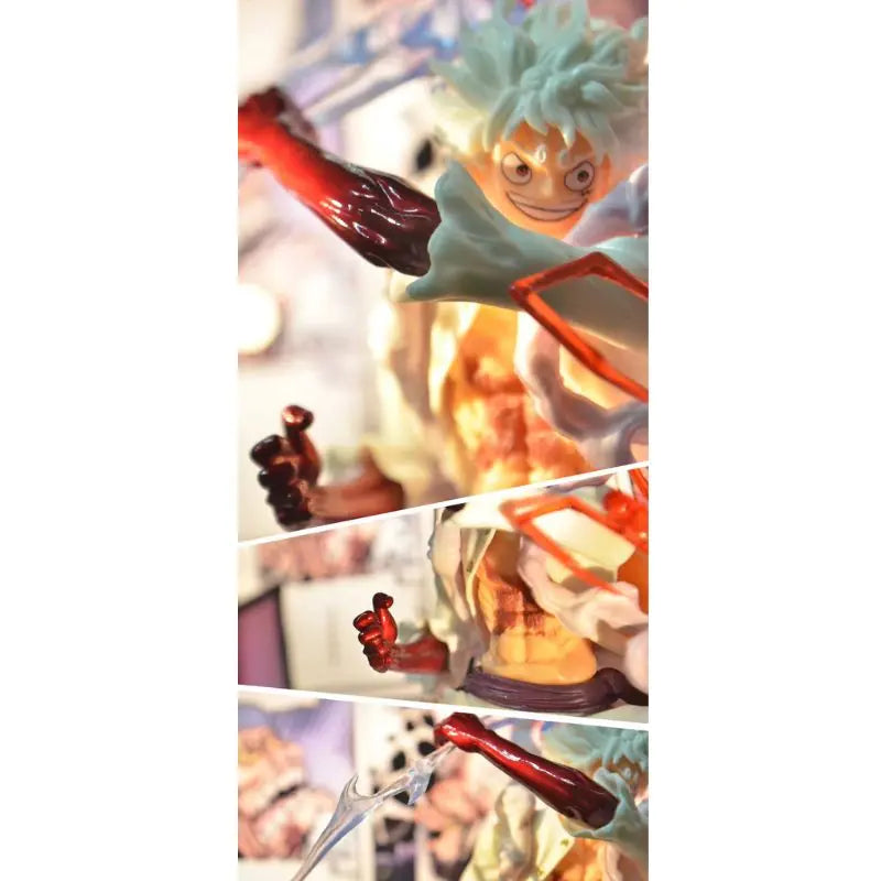 Tableau 3D Led avec Figurine Luffy Gear 5 Décoration One Piece