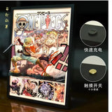 Tableau 3D Led avec Figurine Luffy Gear 5 Décoration One Piece