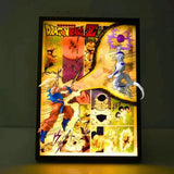 Tableau 3D Led DBZ avec Figurine Goku vs Freezer Décoration Dragon Ball Z