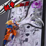 Tableau 3D Led DBZ avec Figurine Goku vs Freezer Décoration Dragon Ball Z
