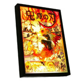 Tableau 3D Led Demon Slayer avec Figurine Rengoku Kyôjuro Décoration Demon Slayer