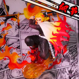 Tableau 3D Led Demon Slayer avec Figurine Rengoku Kyôjuro Décoration Demon Slayer