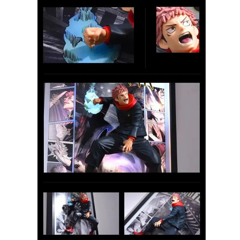 Jujutsu Kaisen 3D LED Wall Art with Yuji Itadori Figure, Jujutsu Kaisen Decoration