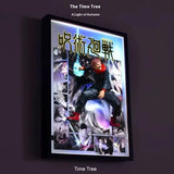 Jujutsu Kaisen 3D LED Wall Art with Yuji Itadori Figure, Jujutsu Kaisen Decoration